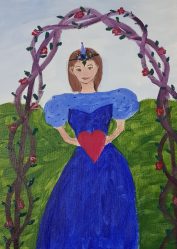 participant portrait of a girl in a garden